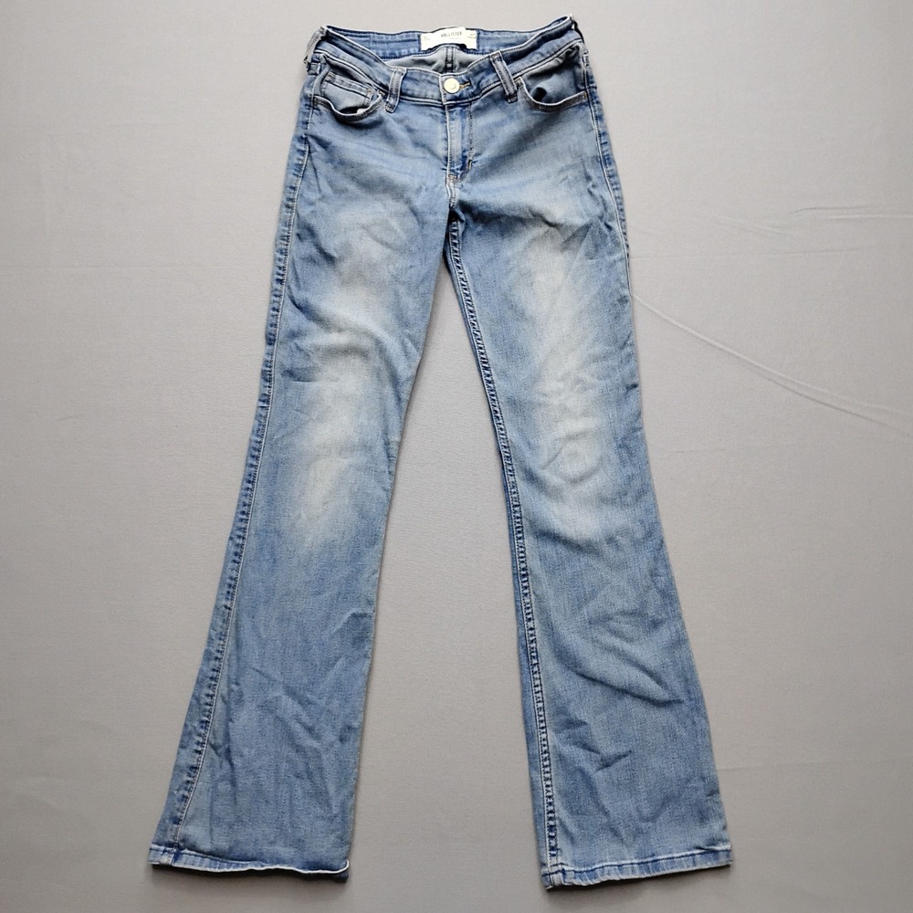 Hollister Womens Low Rise Bootcut Jeans Blue Denim Size 4R W27
